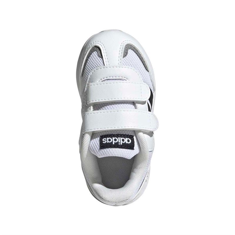 adidas Babys Tensaur Klettverschluss Sneaker Cloud White/Core Black/Grey Four