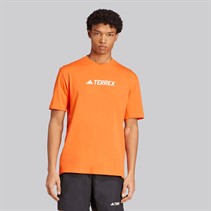 adidas Herren Terrex Classic Logo T Shirt Semi Impact Orange