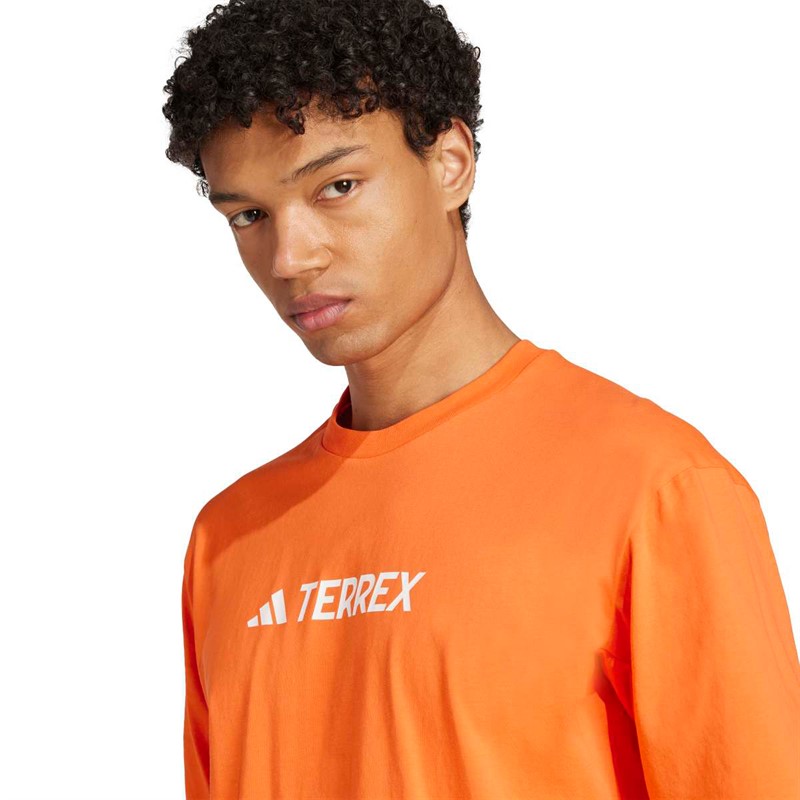 adidas Herren Terrex Classic Logo T Shirt Semi Impact Orange