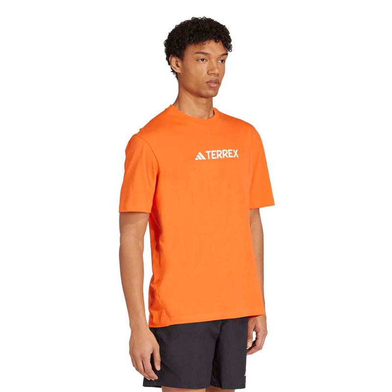 adidas Herren Terrex Classic Logo T Shirt Semi Impact Orange