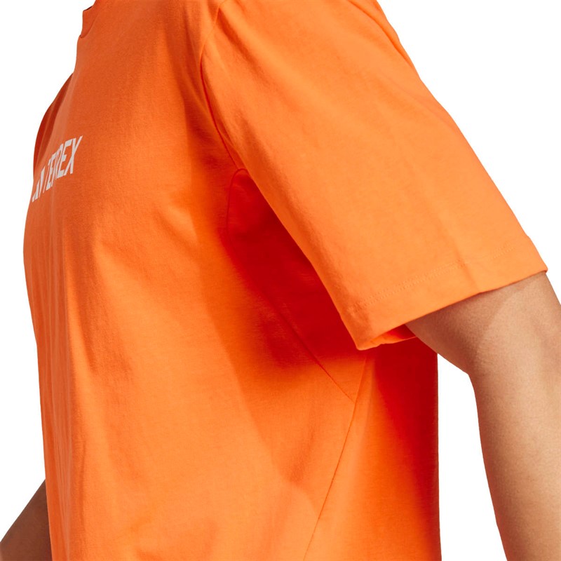 adidas Herren Terrex Classic Logo T Shirt Semi Impact Orange