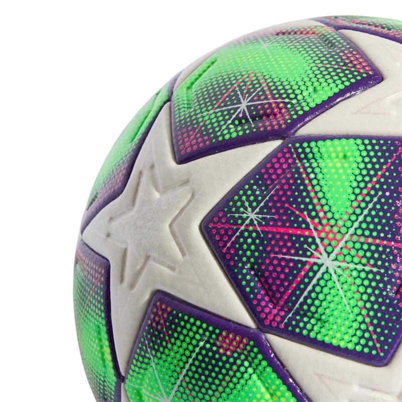 adidas Womens UEFA Champions League 25/26 Official Pro Match Football (FIFA Quality Pro Certified) White/Shock Pink/Multi/Solar Yellow