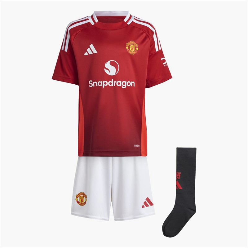 adidas Kids MUFC Manchester United 24/25 Home Mini Kit Mufc Red