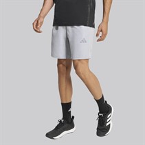 adidas Mens Workout Essentials Base Melange Woven Shorts Halo Silver Mel