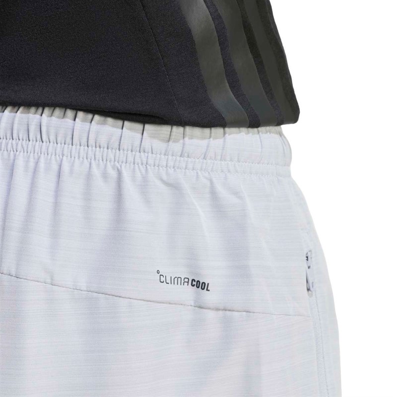 adidas Mens Workout Essentials Base Melange Woven Shorts Halo Silver Mel