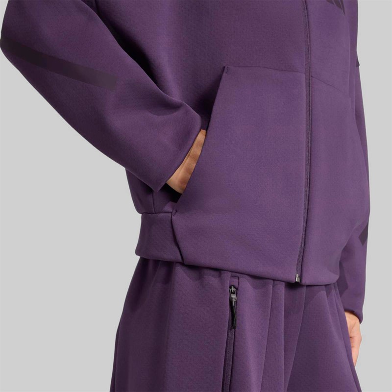 adidas Damen Z.N.E Full Zip Hoodie Aurora Plum
