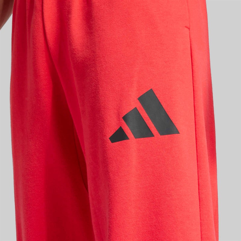 adidas Herre Essentielle Vide Ben 3 Stribe Logo Joggingbukser Pure Ruby/Sort