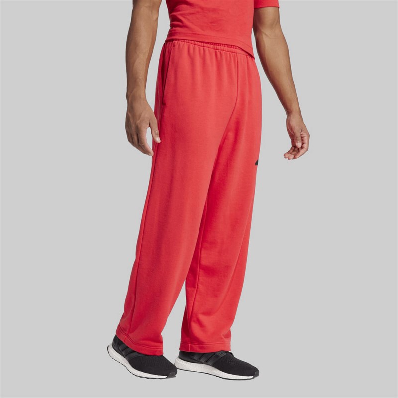 adidas Herre Essentielle Vide Ben 3 Stribe Logo Joggingbukser Pure Ruby/Sort