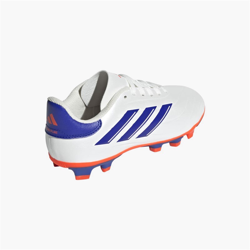 adidas Junior Copa Pure 2 Club Fremrykning Pakke FG Fast Underlag Fodboldstøvler Cloud White/Lucid Blue/Solar Red