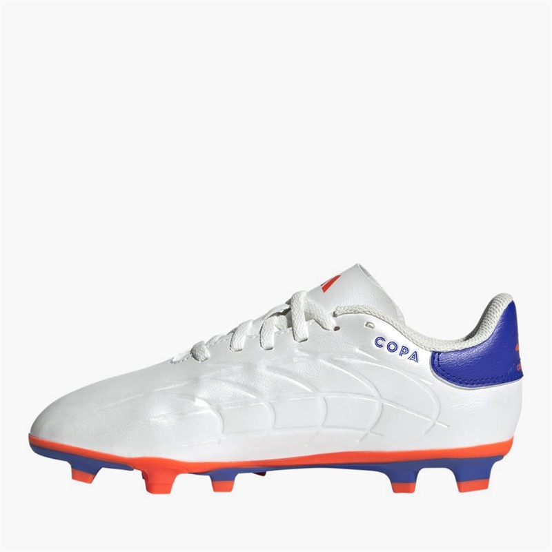 adidas Junior Copa Pure 2 Club Fremrykning Pakke FG Fast Underlag Fodboldstøvler Cloud White/Lucid Blue/Solar Red