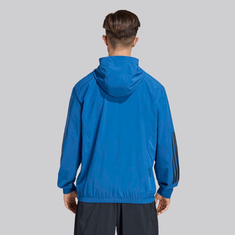 adidas Herren Tech Essentials Trainings Reißverschluss Hoodie Dusky Petrol