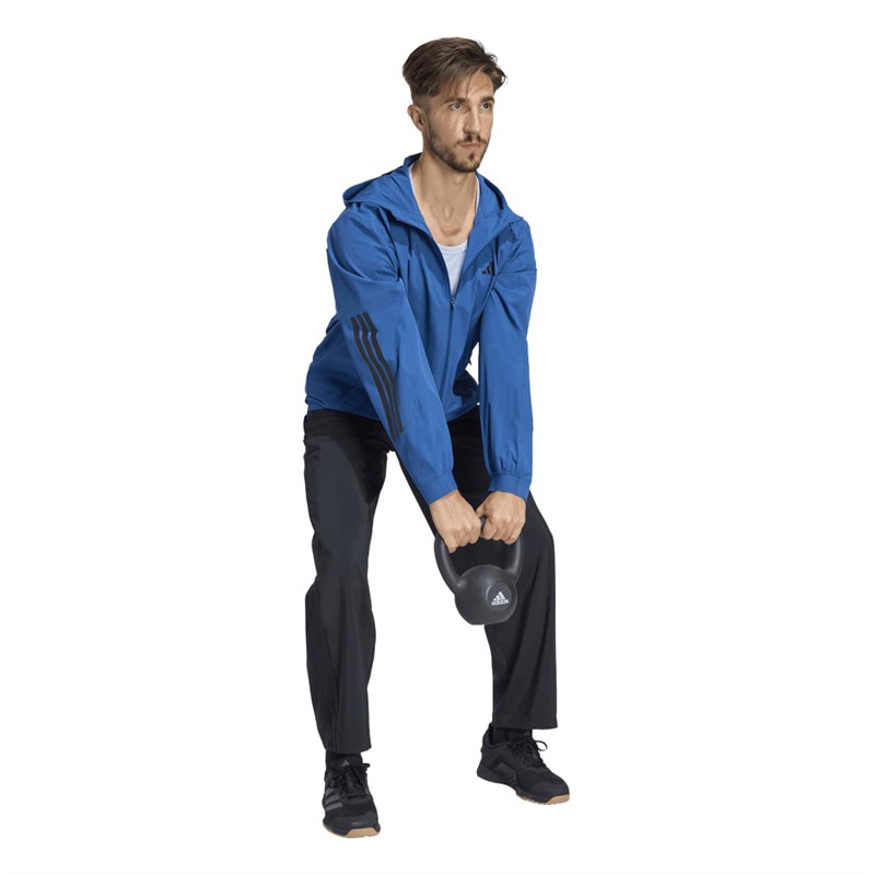 adidas Herren Tech Essentials Trainings Reißverschluss Hoodie Dusky Petrol