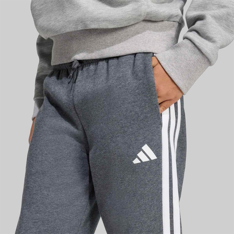 adidas Junior Junge Saisonale Essentials Tiberio 3 Streifen Jogginghosen Drak Grey/Weiß/Wonder Sage