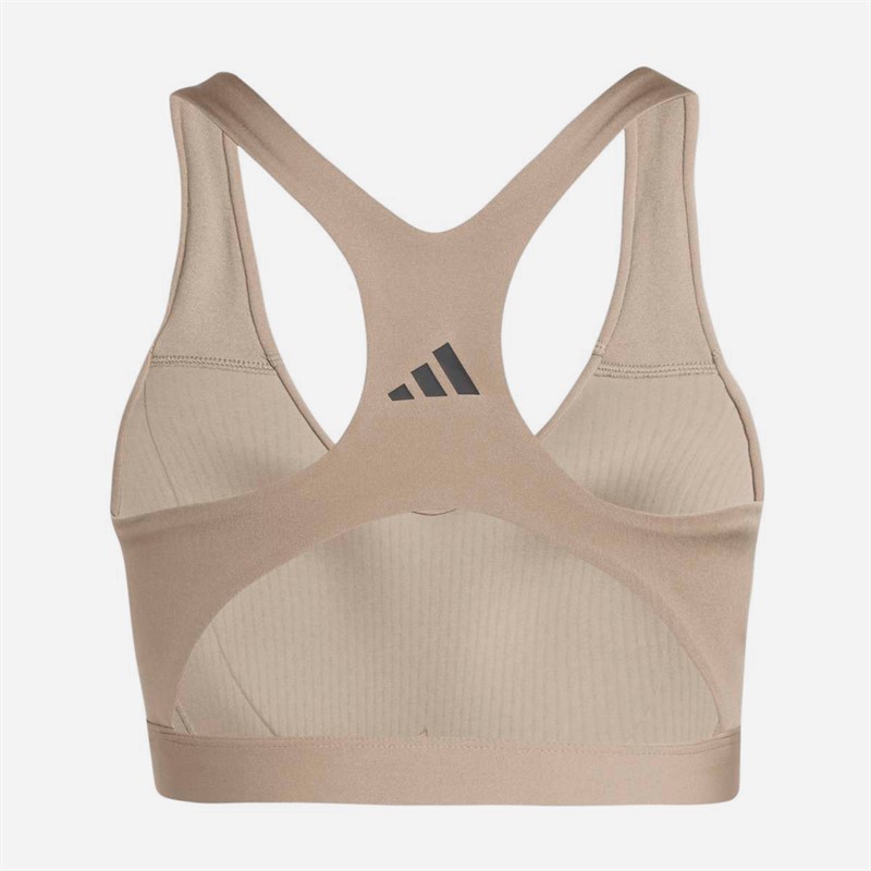 adidas Damen Optime Essentials Workout High Support Sport BH Chalky Brown