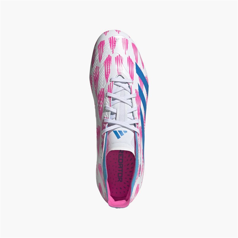 adidas Mens Predator League Reemergence Pack FG Firm Ground Football Boots Cloud White/Solar Blue/Solar Pink
