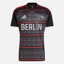 adidas Herren FCU 1FC Union Berlin 24/25 Auswärtstrikot Schwarz/Vivid Red