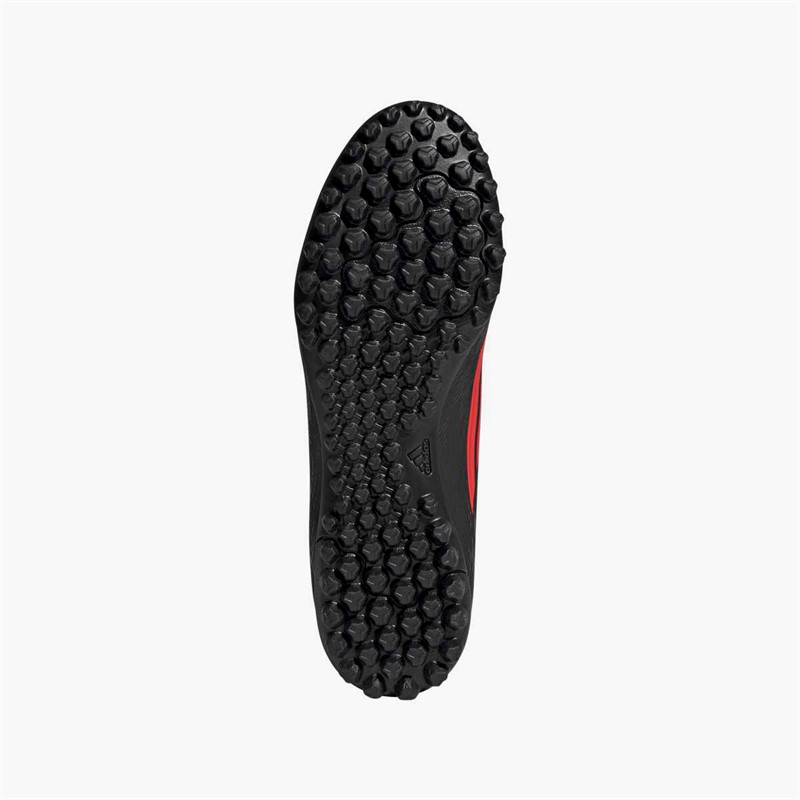 adidas Herren F50 Club Mittelhoher Schnitt Stealth Victory Pack Kunstrasen Fußballschuhe Core Black/Lucid Red/Schwarz