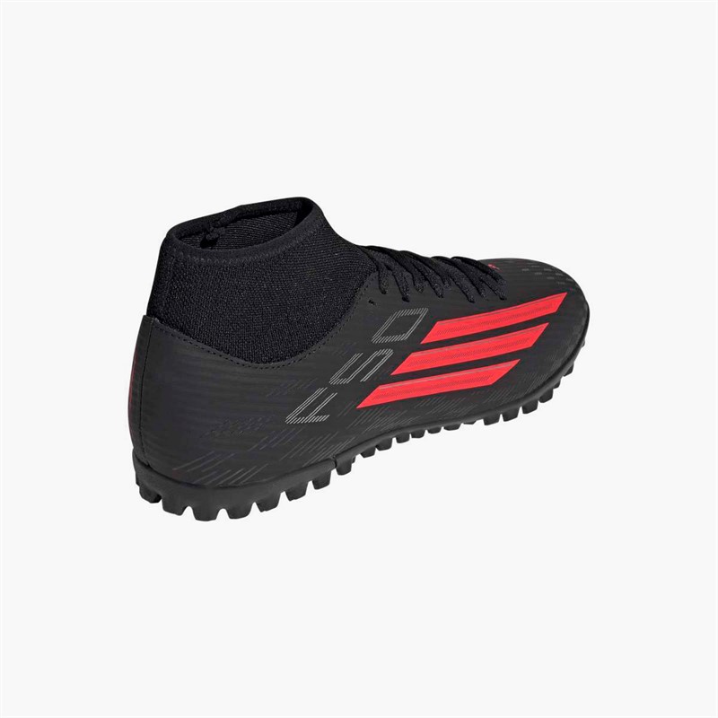 adidas Herren F50 Club Mittelhoher Schnitt Stealth Victory Pack Kunstrasen Fußballschuhe Core Black/Lucid Red/Schwarz