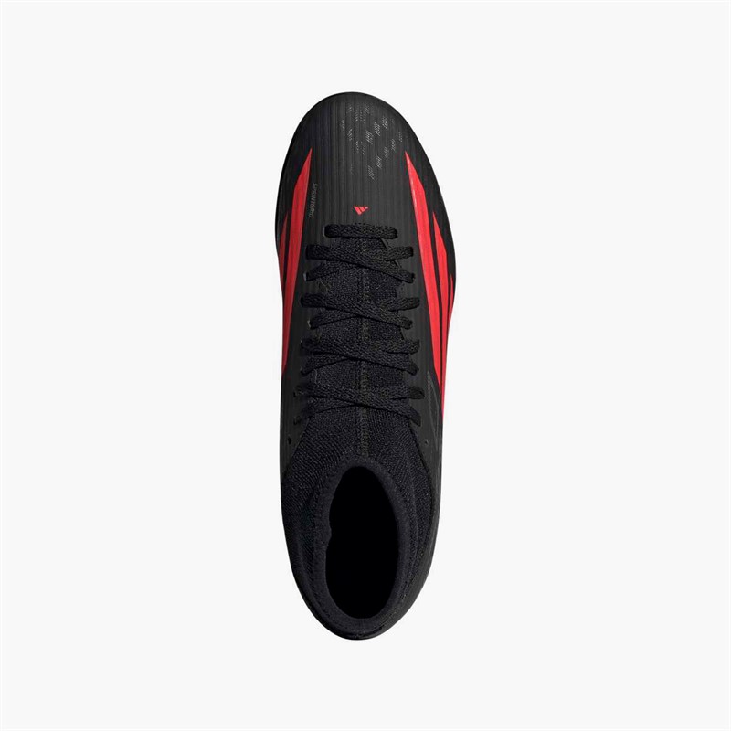 adidas Herren F50 Club Mittelhoher Schnitt Stealth Victory Pack Kunstrasen Fußballschuhe Core Black/Lucid Red/Schwarz