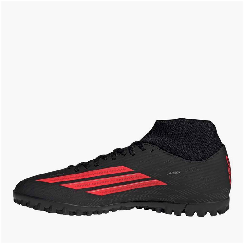 adidas Herren F50 Club Mittelhoher Schnitt Stealth Victory Pack Kunstrasen Fußballschuhe Core Black/Lucid Red/Schwarz