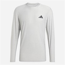 adidas Herren Train Essentials Stretch Langarm T Shirt Medium Grey Heather