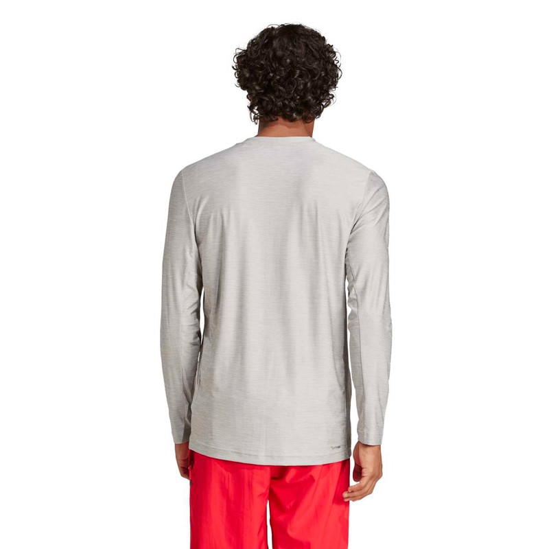 adidas Herren Train Essentials Stretch Langarm T Shirt Medium Grey Heather