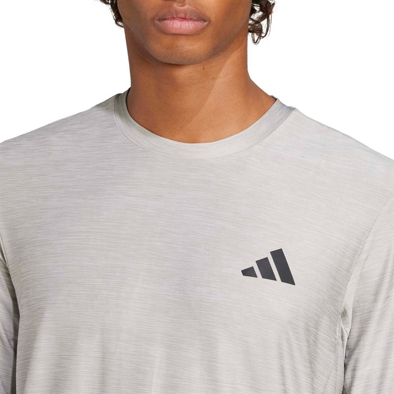 adidas Herren Train Essentials Stretch Langarm T Shirt Medium Grey Heather