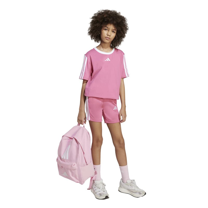 adidas Junior Piger Basis T-shirt Pink Fusion/Hvid
