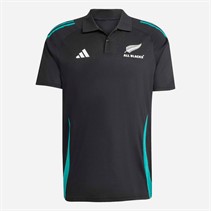 adidas Herren NZR Neuseeland All Blacks Training Poloshirt All Black/Pure Teal