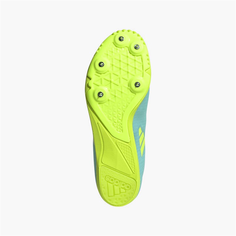 adidas Junior Adizero Allroundstar Running Track Spikes Flash Aqua/Cloud White/Lucid Lemon