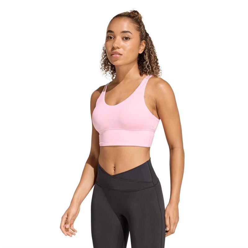adidas Dame 3 Striber Studio All Me Let Støtte Sports BH True Pink