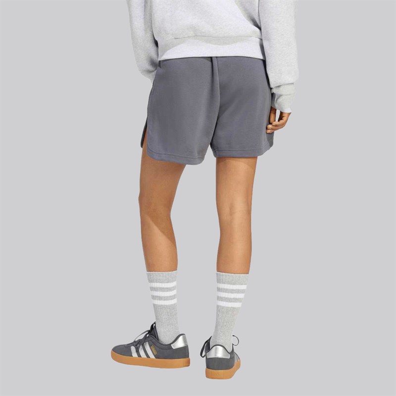 adidas Dame 3 striber Studio løs pasform fleece shorts Aurora Onix