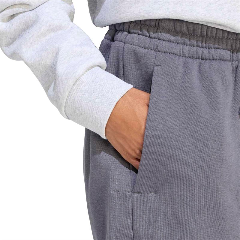 adidas Dame 3 striber Studio løs pasform fleece shorts Aurora Onix