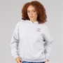 adidas Damen 3 Streifen Studio Hoodie Light Grey Heather