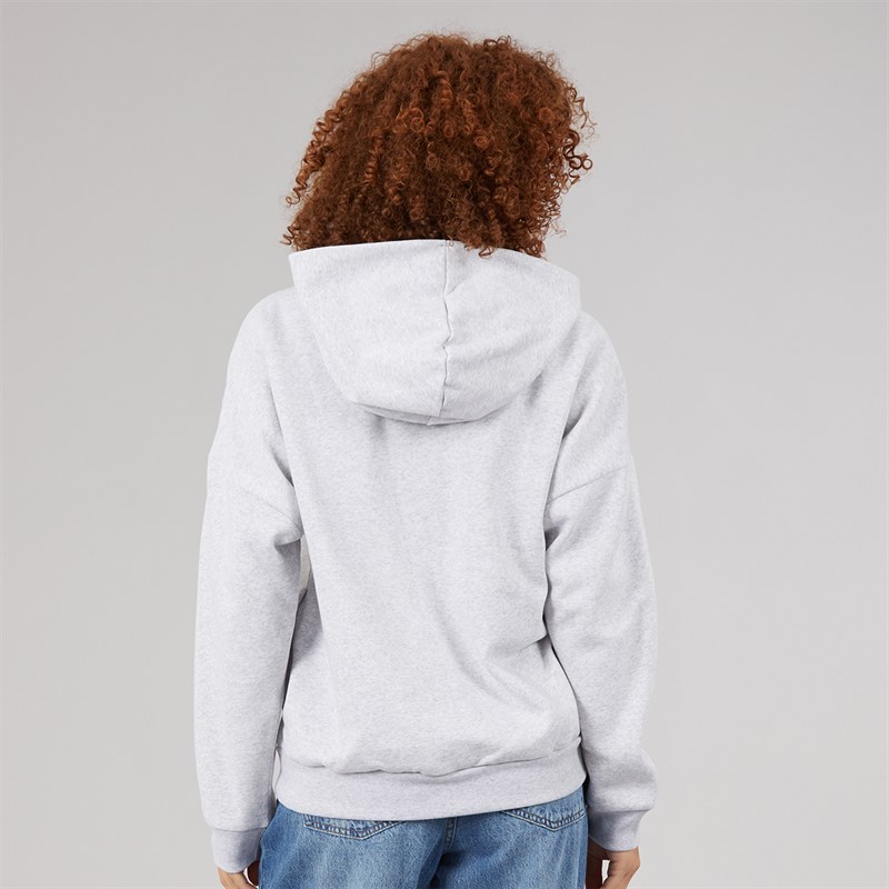 adidas Damen 3 Streifen Studio Hoodie Light Grey Heather