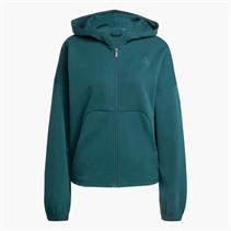 adidas Damen Future Icons Kleines Logo Durchgehender Reißverschluss Kapuzenpullover Aurora Ivy