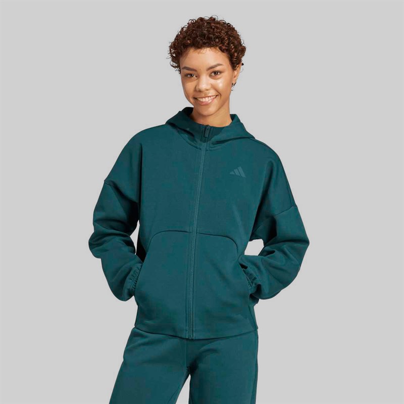 adidas Dame Future Icons Lille Logo Lynlås Hættetrøje Aurora Ivy