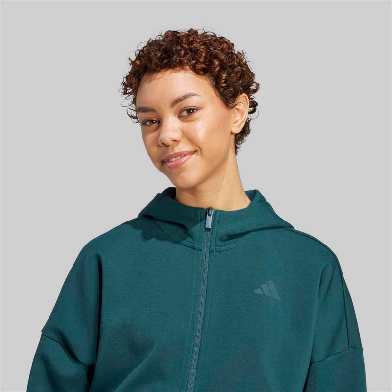 adidas Dame Future Icons Lille Logo Lynlås Hættetrøje Aurora Ivy