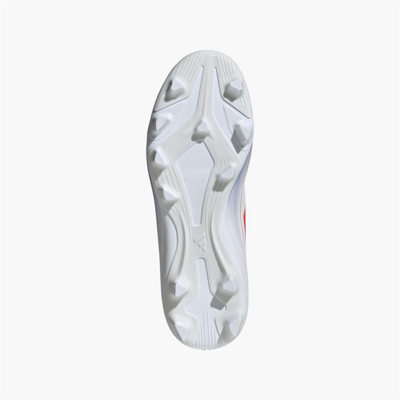 adidas Junior F50 Klub Fremgang Pakke FG Fast Bund Fodboldstøvler Cloud White/Solar Red/Lucid Blue