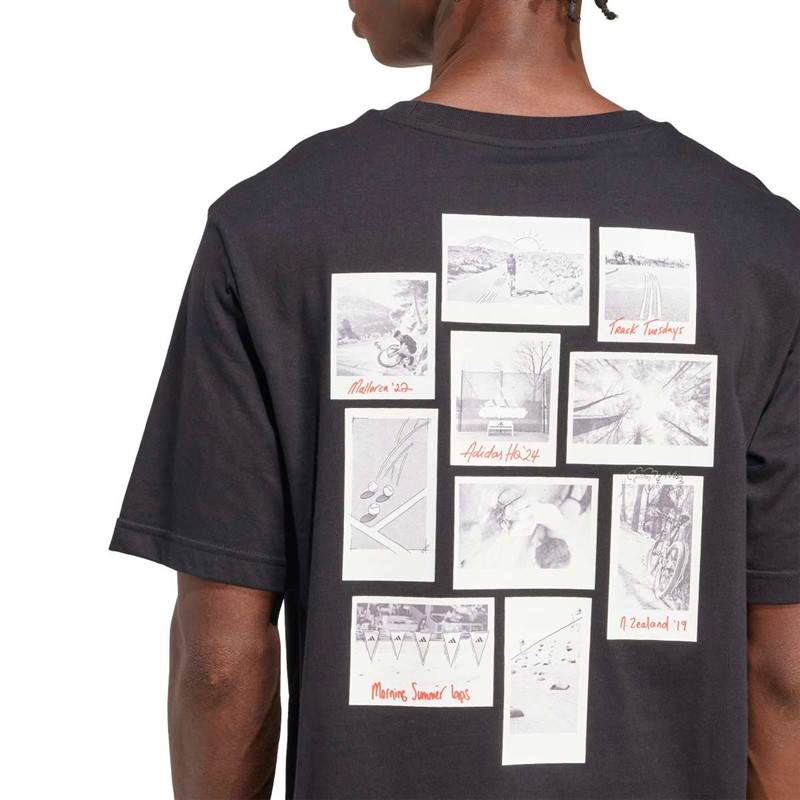 adidas Herreminder Om Sport Galleri Bagside Grafik T-shirt Sort