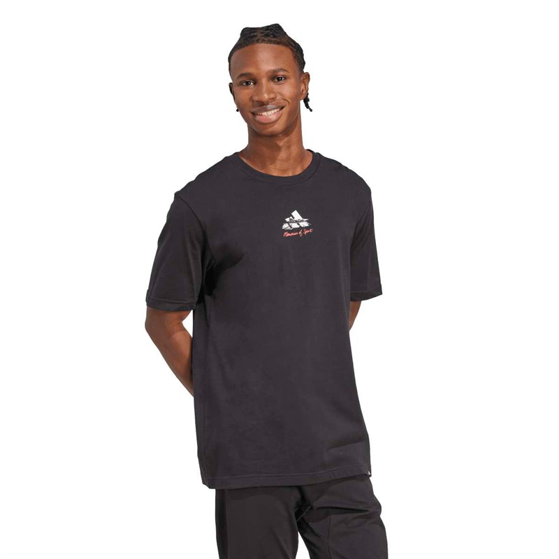 adidas Herreminder Om Sport Galleri Bagside Grafik T-shirt Sort