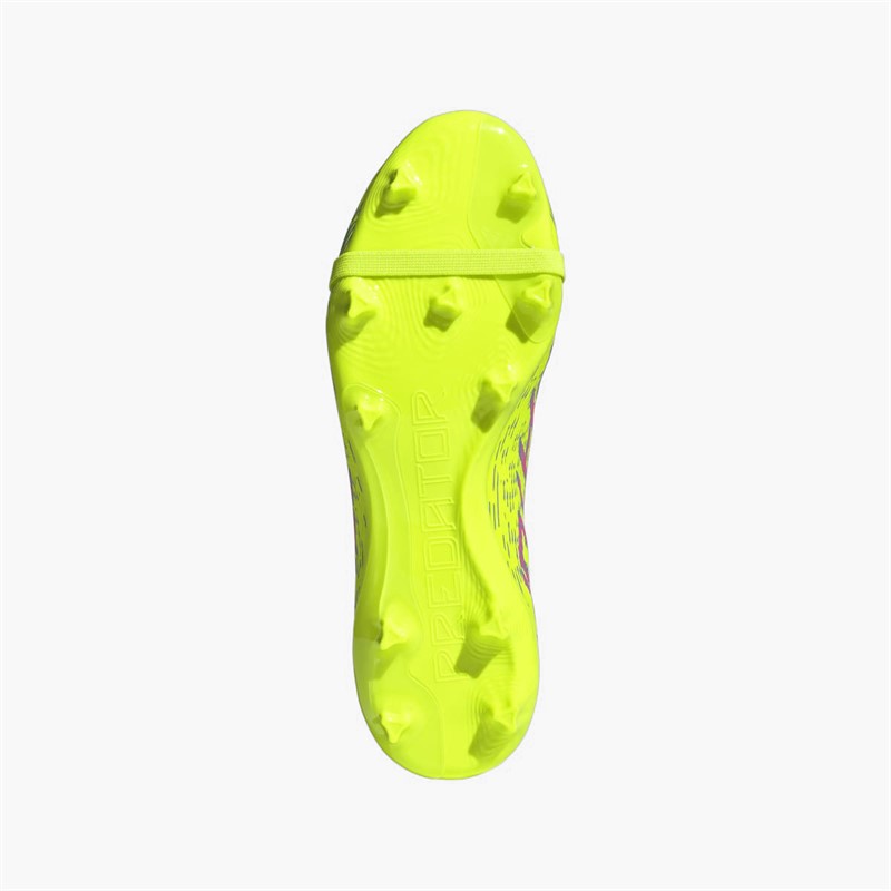 adidas Mens Predator League Tongue FG/MG Firm/Multi Ground Football Boots Lucid Lemon/Blue Fusion/Lucid Pink