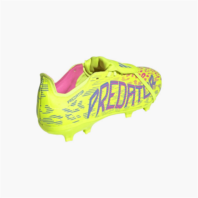 adidas Mens Predator League Tongue FG/MG Firm/Multi Ground Football Boots Lucid Lemon/Blue Fusion/Lucid Pink
