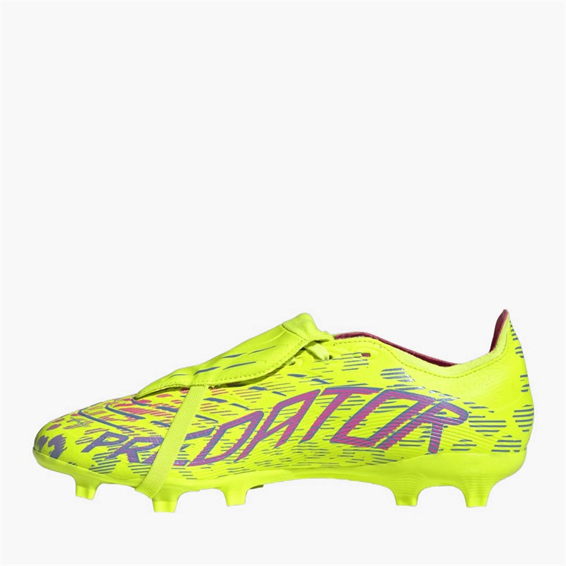 adidas Mens Predator League Tongue FG/MG Firm/Multi Ground Football Boots Lucid Lemon/Blue Fusion/Lucid Pink