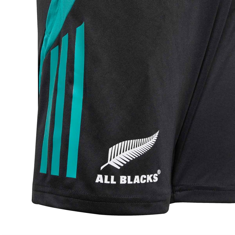 adidas Junior NZR New Zealand All Blacks Træningsshorts All Black/Pure Teal