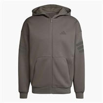 adidas Herren Future Icons 3 Streifen durchgehender Reißverschluss Hoodie Putty Beige