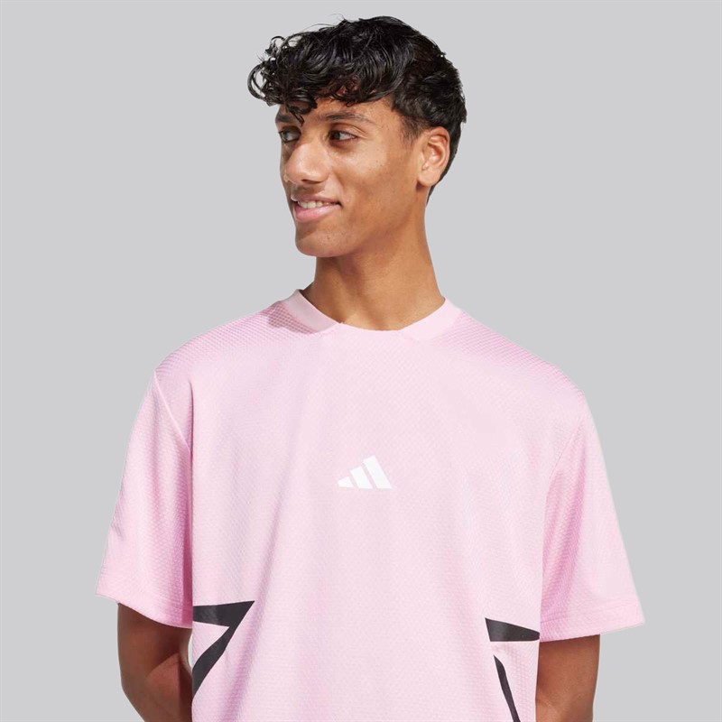 adidas Herre House Of Tiro Farveblok T-shirt True Pink/Sort