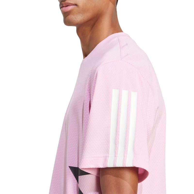 adidas Herre House Of Tiro Farveblok T-shirt True Pink/Sort