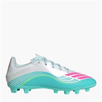 adidas Herren F50 Messi Club Aurora Radiante Pack FG Kunstrasen Fußballschuhe Cloud White/Lucid Pink/Flash Aqua