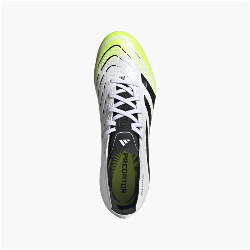 adidas Herren Predator League MG Multi Ground Fussball Schuhe Cloud White/Core Black/Lucid Lemon